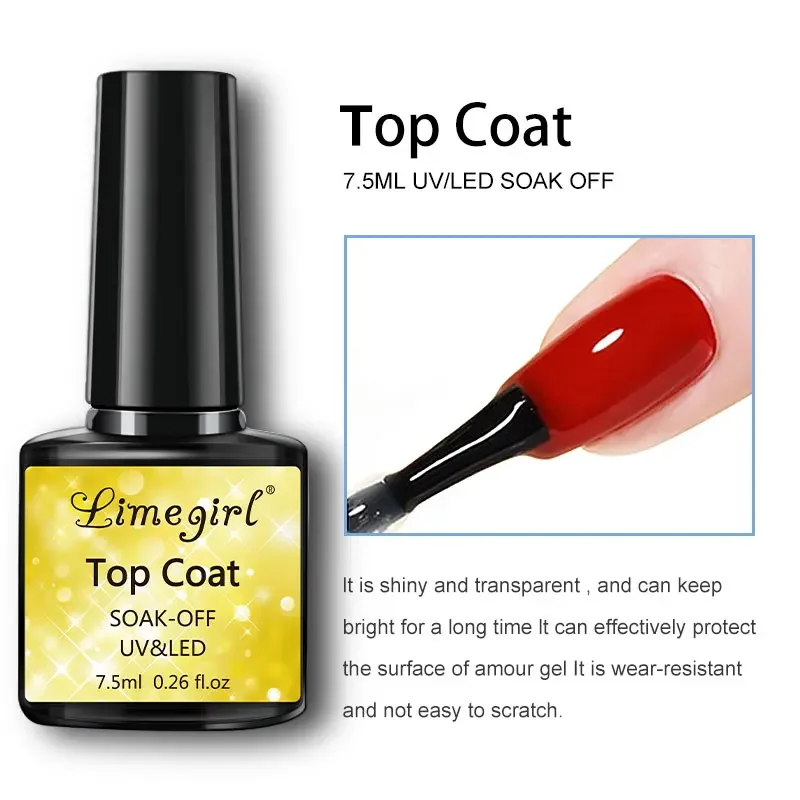 Essential Gel Nail Polish: Top Coat & Base Coat Set - Image 2