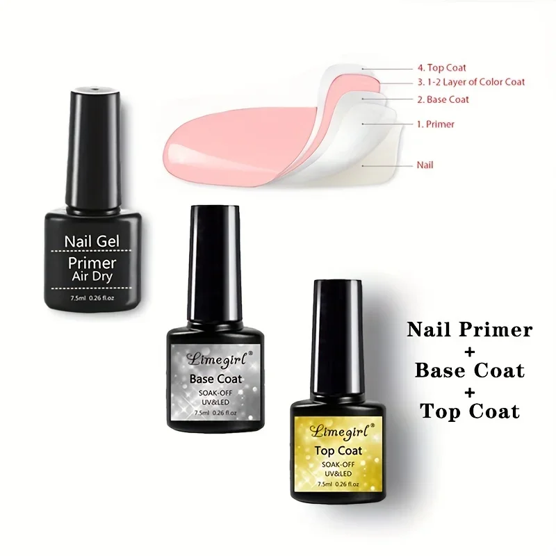 Essential Gel Nail Polish: Top Coat & Base Coat Set - Image 6