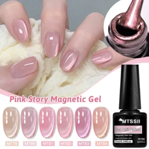 Pink Story Cat Eye Magnetic Gel Nail Polish