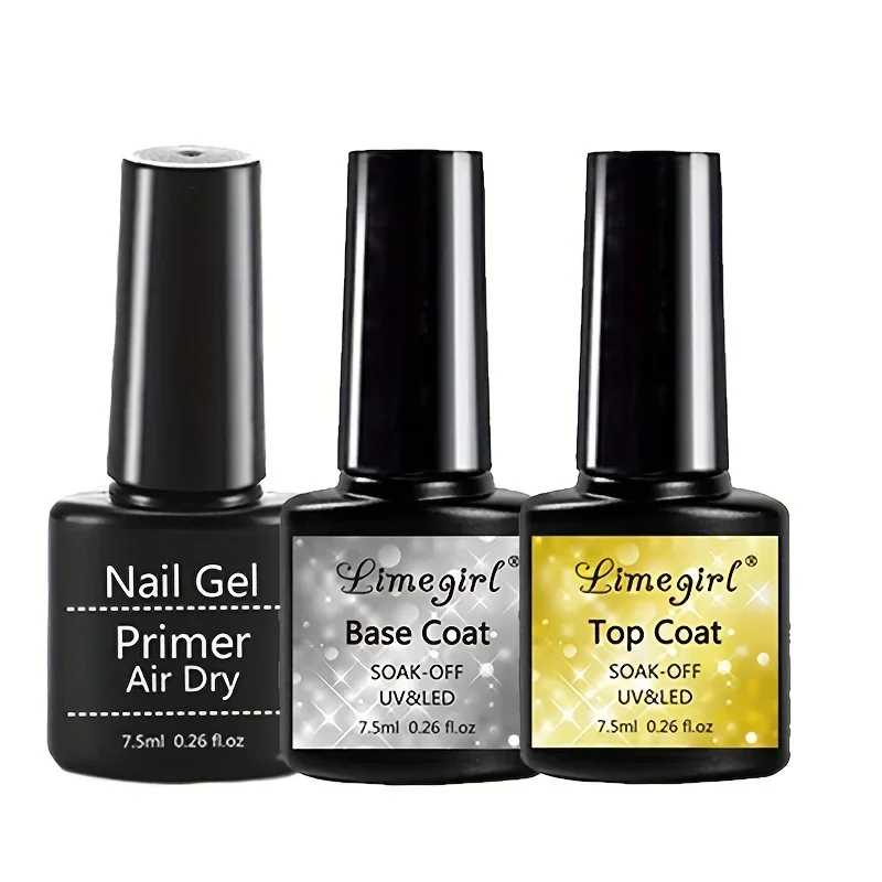 Essential Gel Nail Polish: Top Coat & Base Coat Set