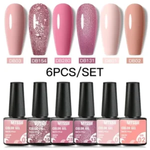 MTSSII Pink Glitter Gel Nail Polish Set